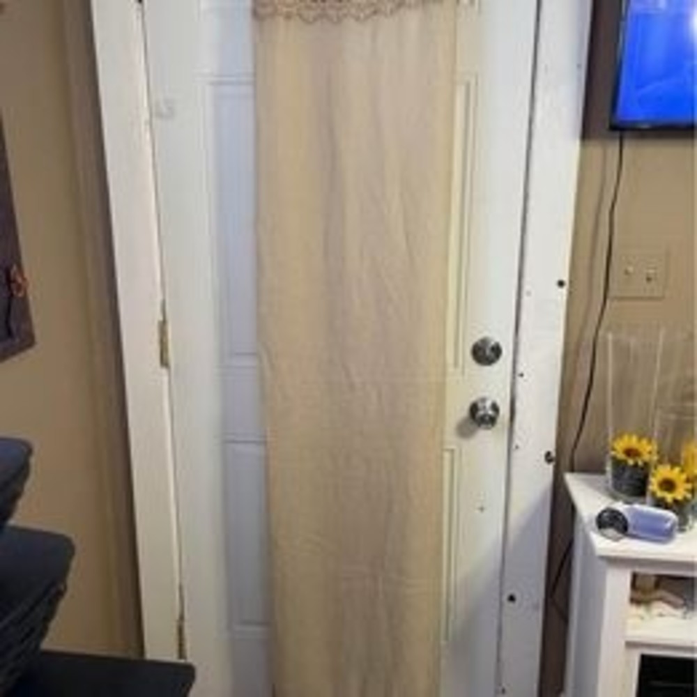 Lace Shower Curtain Beige H-B00002